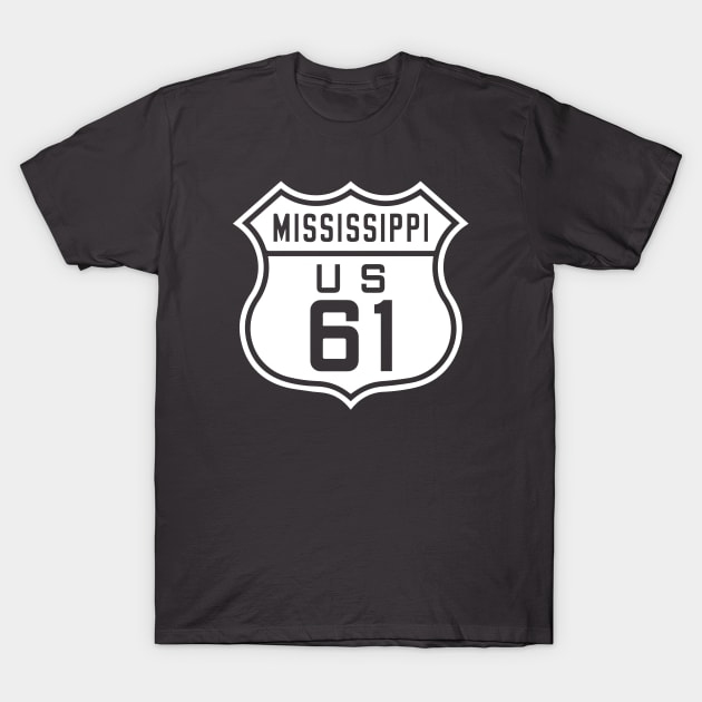 Highway 61 - Blues Highway T-Shirt by Pitchin' Woo Design Co.
